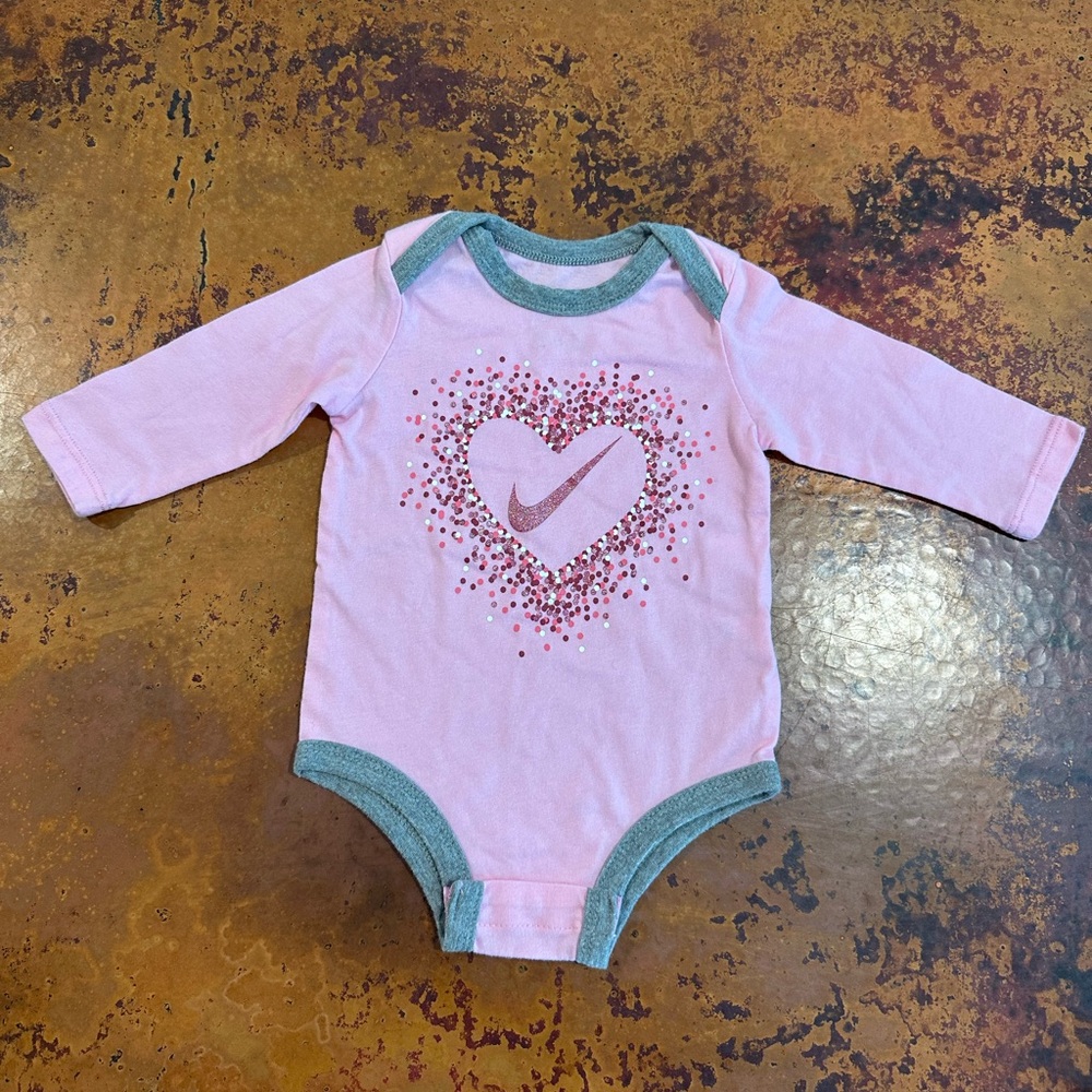 Nike Pink Heart Bodysuit